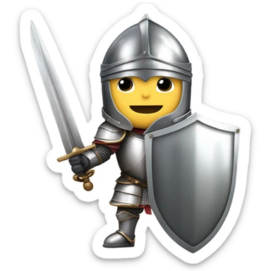 Knight in armor sticker