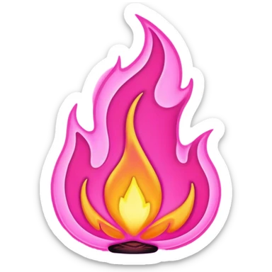 outline-pink-neon-flame sticker