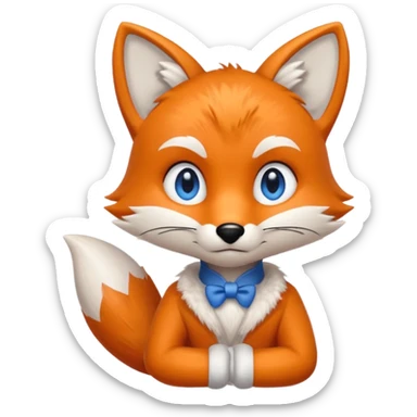 Tails the fox in sonic sticker