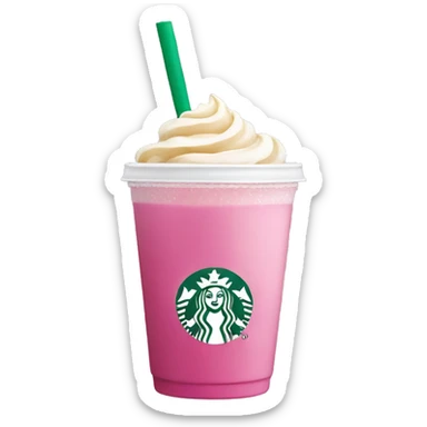pink starbucks drink sticker