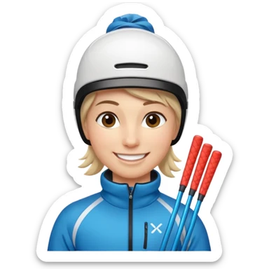Xc skier sticker