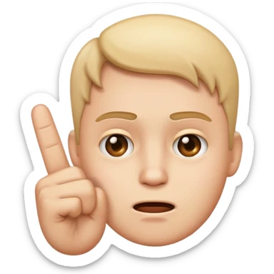 emoji an unimpressed face giving the middle finger. i phone sticker