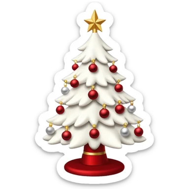 White Christmas tree sticker
