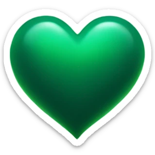 Dark green heart sparkles  sticker