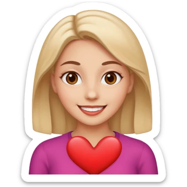 cara con ojos corazon sticker