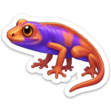 neon newt sticker