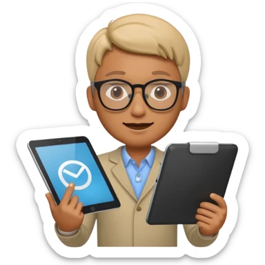 3D imoji of man who is graphics design sticker