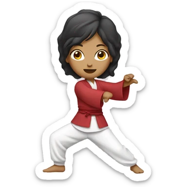 women tai chi sticker