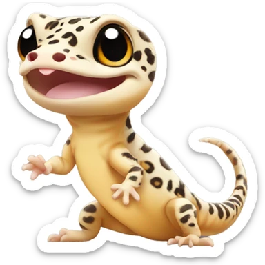 Cute leopard gecko sticker
