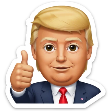 Trump thumbs up sticker