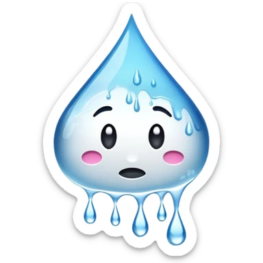 404 error sign splashed with water, dripping wet sticker