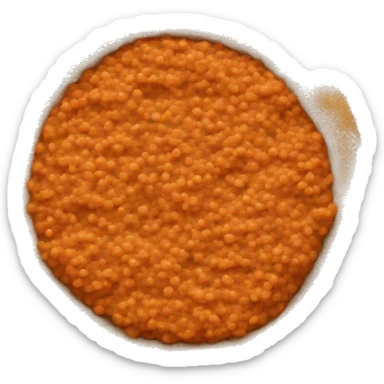 Red lentils stew on injera sticker