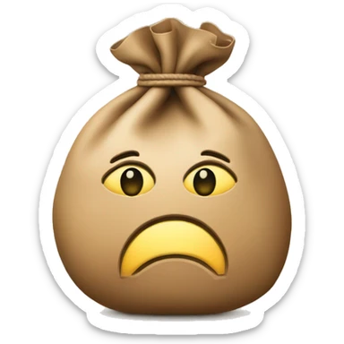 money bag with stars sign in the middle. Mimics the apple money bag emoji sticker