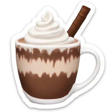 Aesthetic hot chocolate sticker