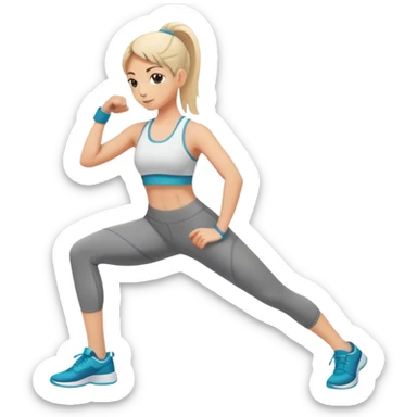 laying down hip-crossover exercise sticker