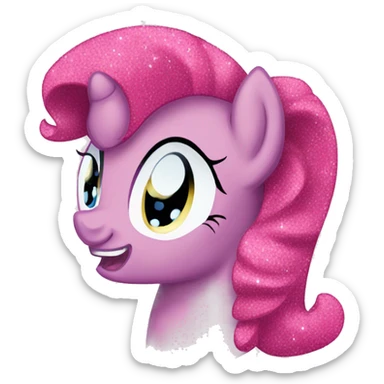 pinkie pie glittery  sticker