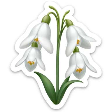 snowdrop flower sticker