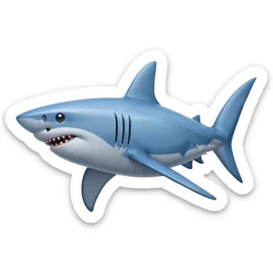 Shark hype blue sticker