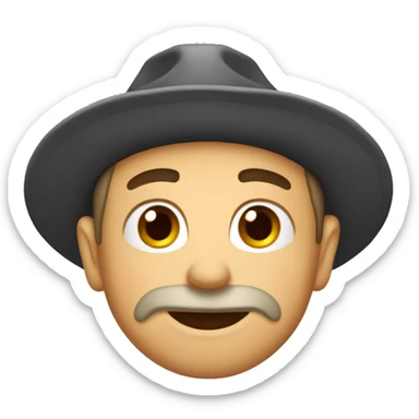 Chico morocho con gorra para atras sticker