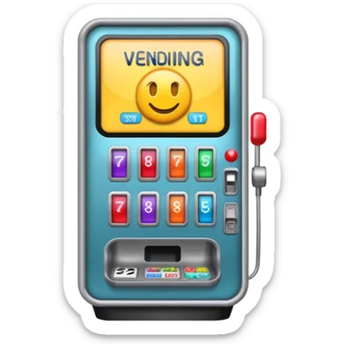 vending ticket machine sticker