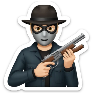 Bank robber sticker