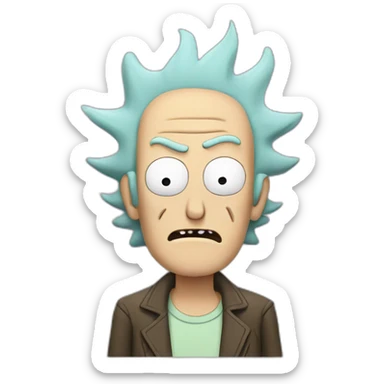 Rick morty geek sticker