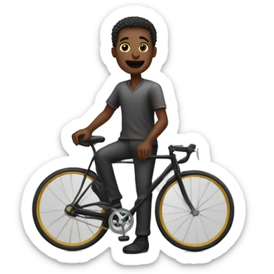 homme noir esu un velo afrique  sticker