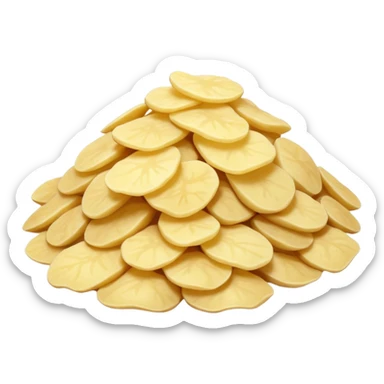 potato flakes small pile or scoop fine off-white soft dry texture slightly uneven surface light fluffy dehydrated powder no bowl spoon or packaging soft lighting emoji scale sticker