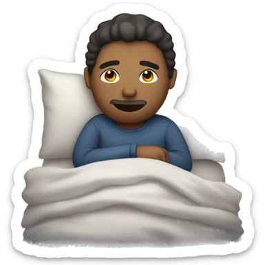 Men going to sleep alone  sticker
