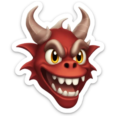 Headshot of New Jersey devil sweating  sticker