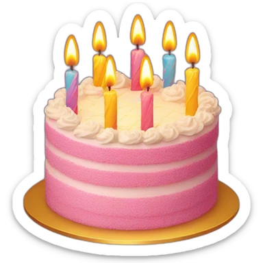 birthday cake with 64 candles sticker