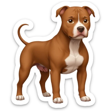 Brown pitbull sticker