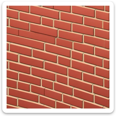 brick wall viewed from the side, perspective view sticker