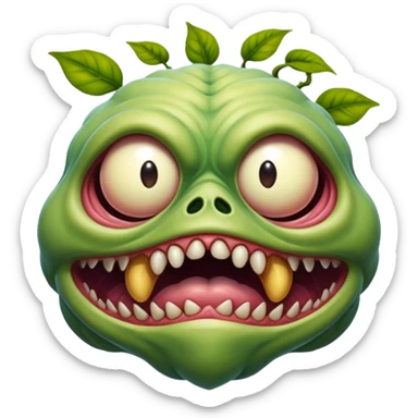 cinematic - hieronymus bosch phantasmagoric mutated beings - hybrids of humans, animals and plants sticker