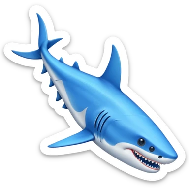 Tiburón con zapatos azules  sticker