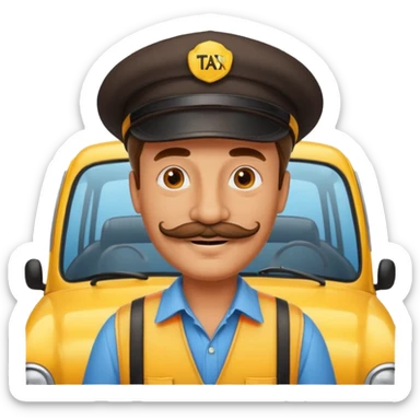 taxi driver sticker