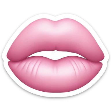 Pastel pink lipstick print  sticker