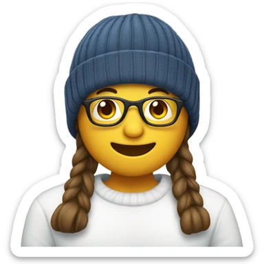 Sunshine wearing stocking hat sticker