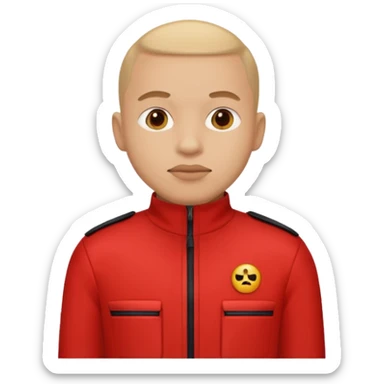 I want a emoji of a character Berlin from money heist. With his costume  no mask  sticker