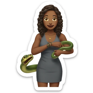 gayle with a snake sticker