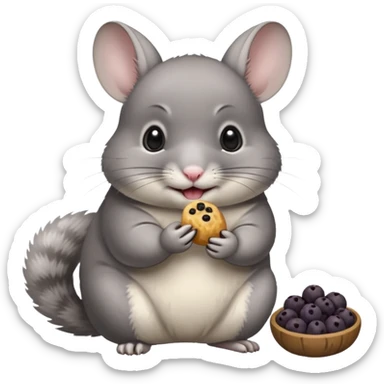 Chinchilla with raisin sticker