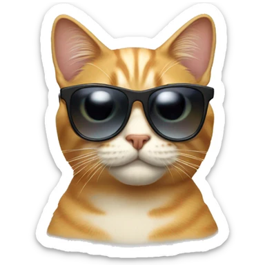 Cat with sunglasses sticker