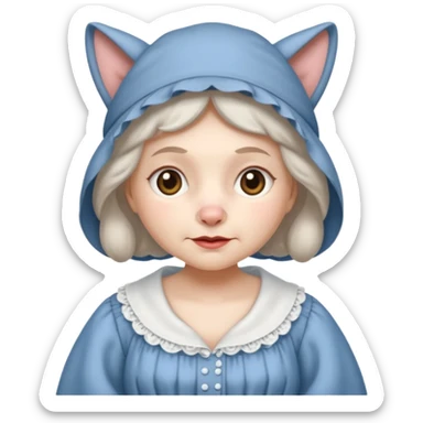 The big bad wolf is wearing Grandma's clothes. sticker