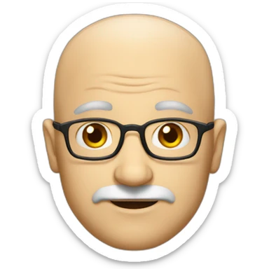Professor baldness sticker