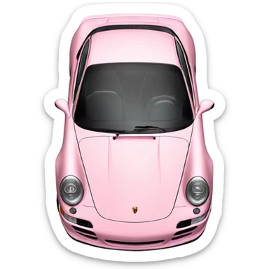 Light pink Porsche  sticker