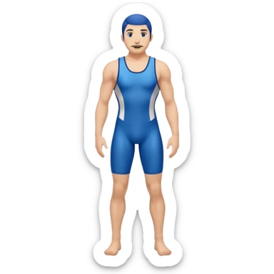 blue wrestling singlet sticker