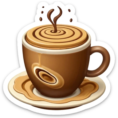peanut butter as coffee sticker