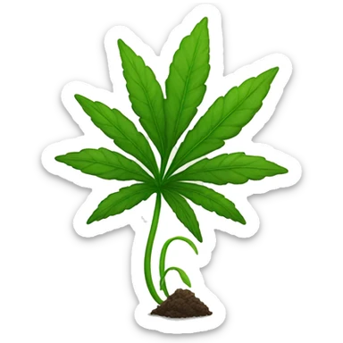 Weed plant sticker