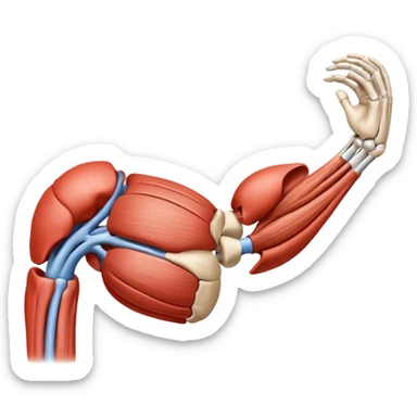 Elbow muscle anatomy sticker
