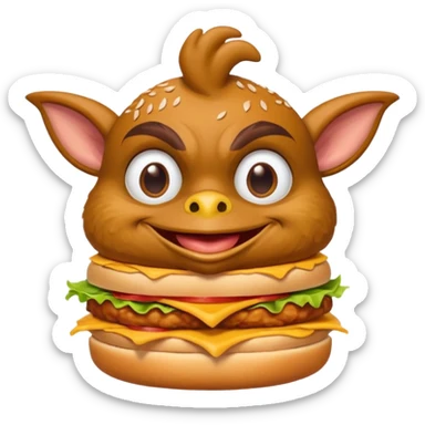 Gremlin with chicken sandwich from bojangles  sticker